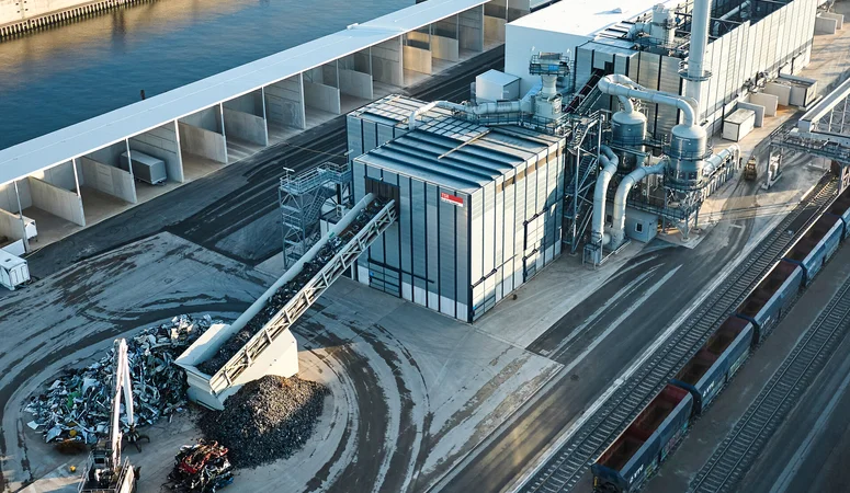 Die TSR40-Aufbereitungsanlage auf der Rohstoffinsel in Duisburg