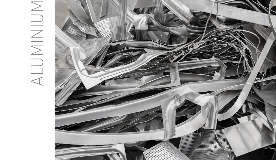 Ein Haufen Aluminiumschrott