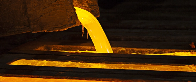 Geschmolzenes Metall