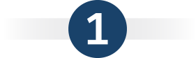 Icon blau Zahl eins