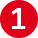 rotes Icon Zahl 1