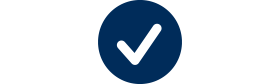 Icon Haken blau