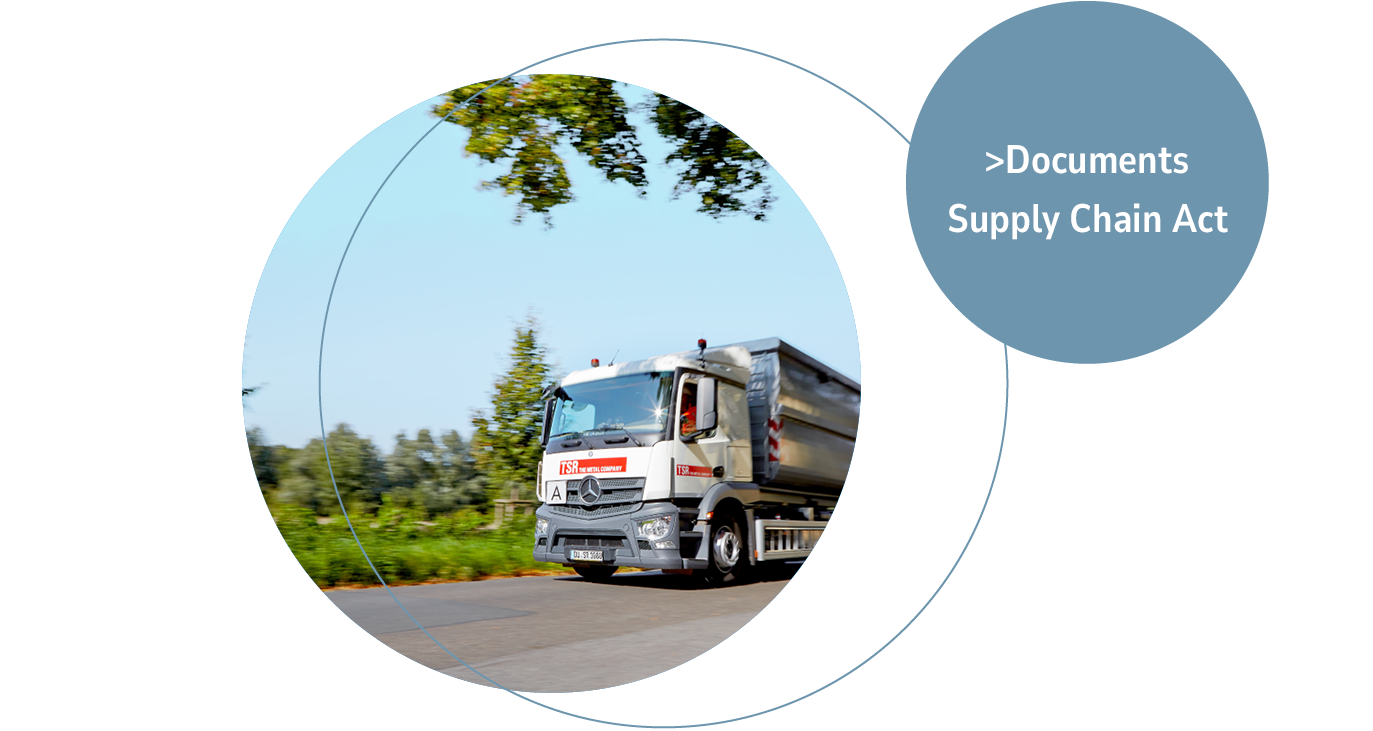 truck driving through nature with text "Documents Supply Chain Act"